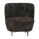 Stay Lounge Chair Small: Wood Legs + Semi Matt Lacquered Oak