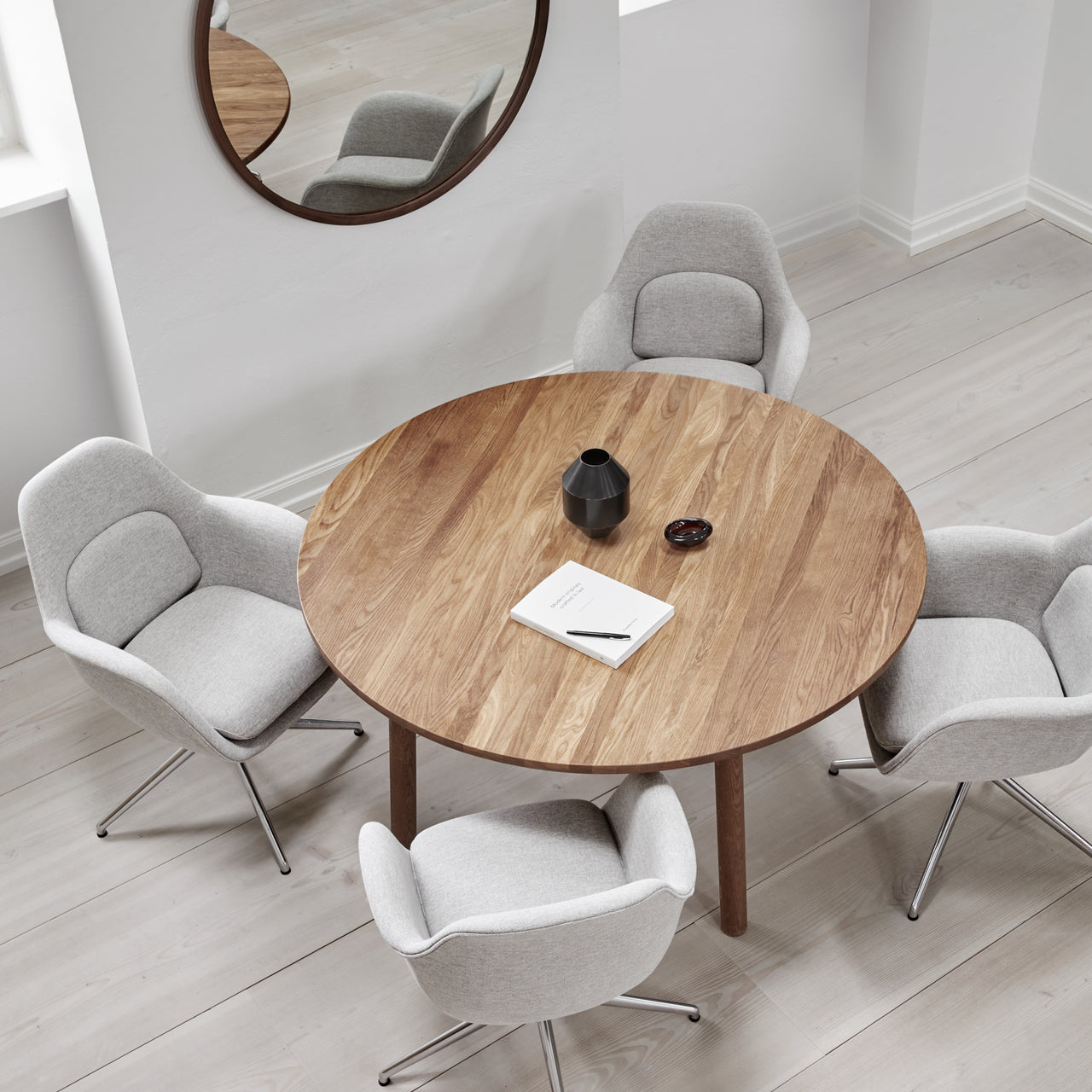 Swoon Dining Armchair: Swivel Base + LS