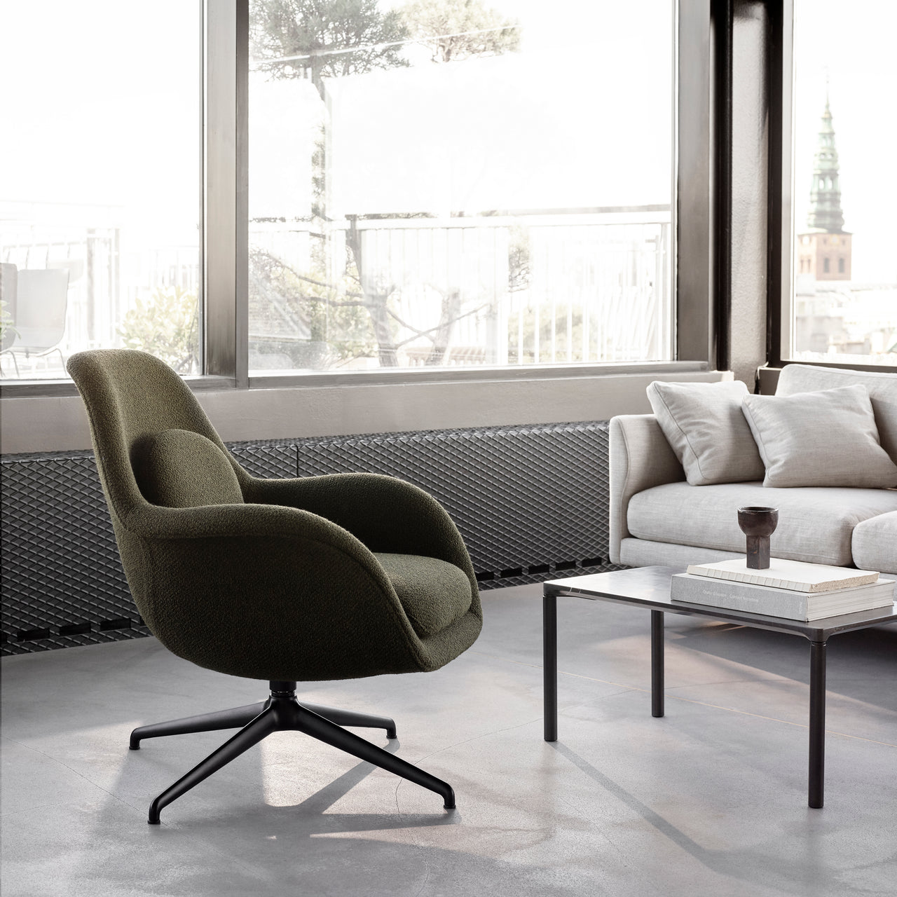 Swoon Lounge Chair Petit: Swivel Base + LS