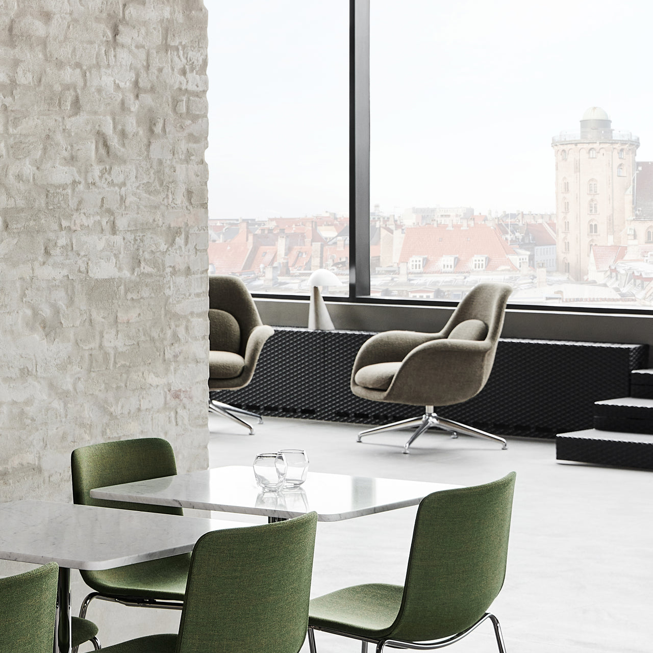 Swoon Lounge Chair Petit: Swivel Base + LS