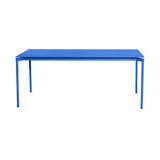 Fromme Dining Table: Outdoor + Rectangle + Blue