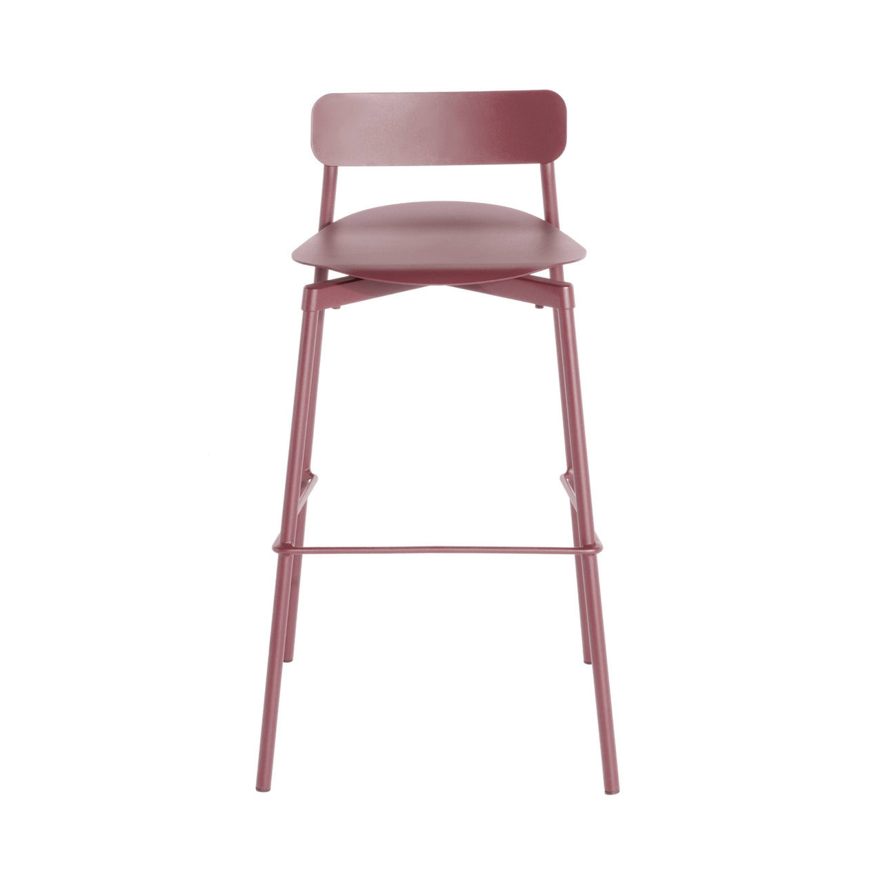 Fromme Bar + Counter Stool: Brown Red