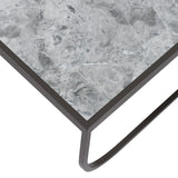 Tati Coffee Table: Square + Marble Top