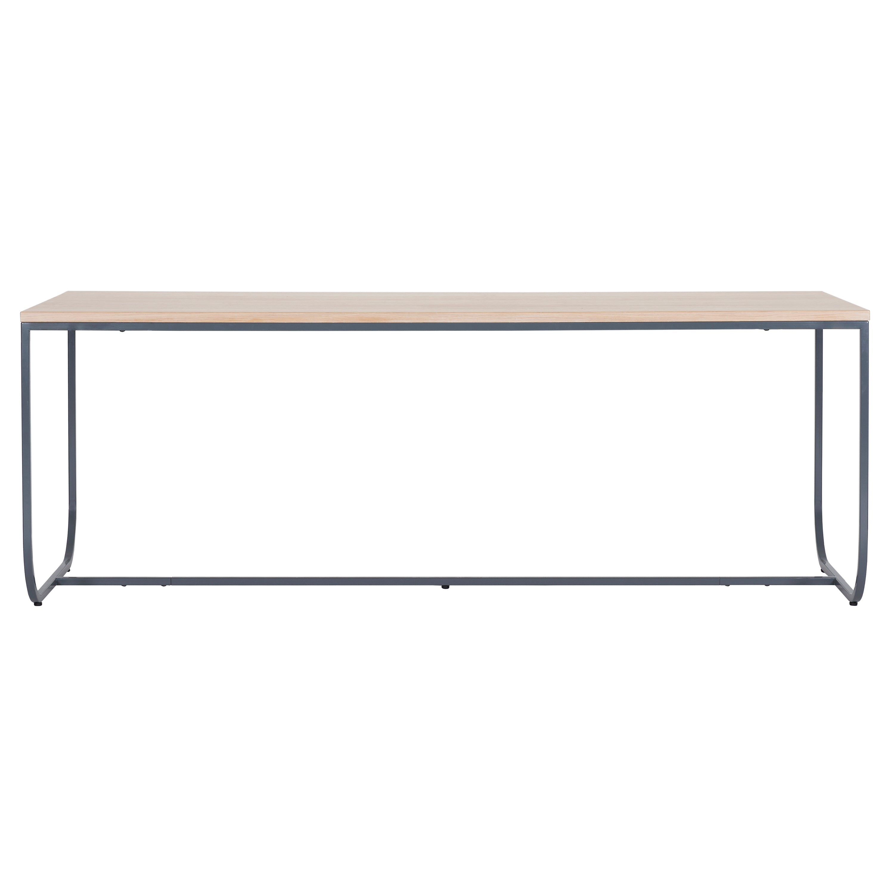 Tati Dining Table Large: White Stained Oak + Storm Grey