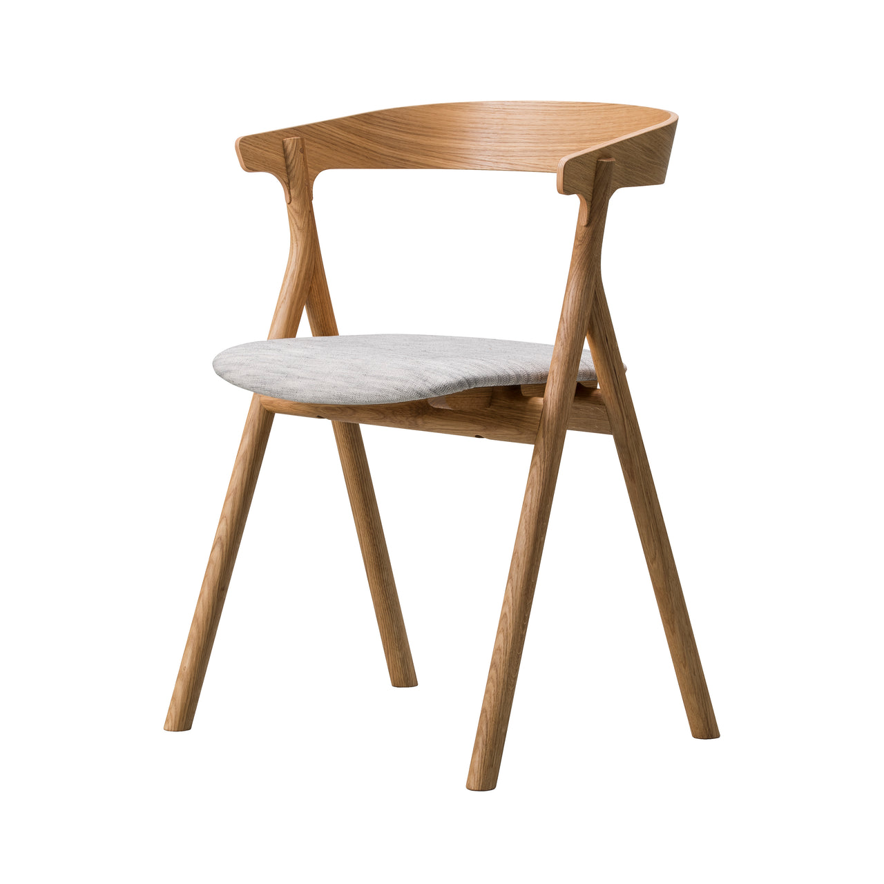 Yksi Chair: Seat Upholstered + Oiled Oak