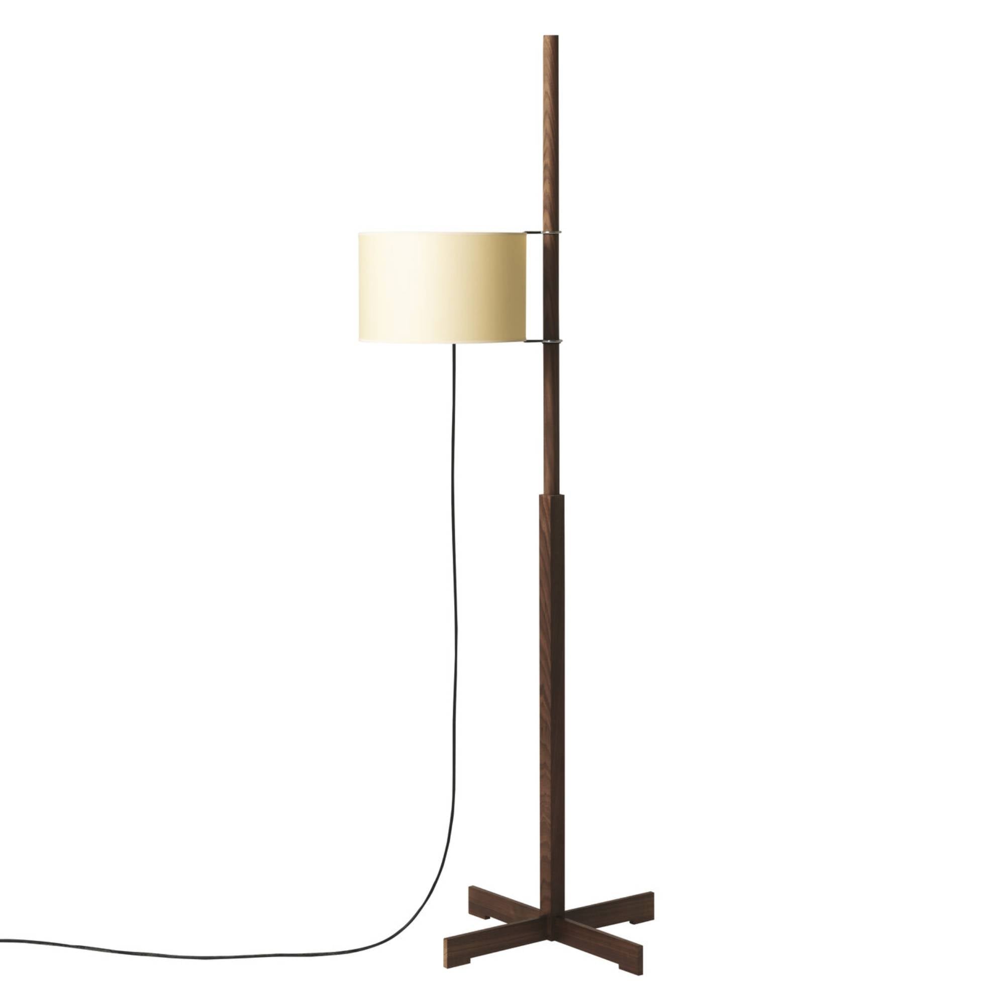TMM Floor Lamp: Beige + Walnut