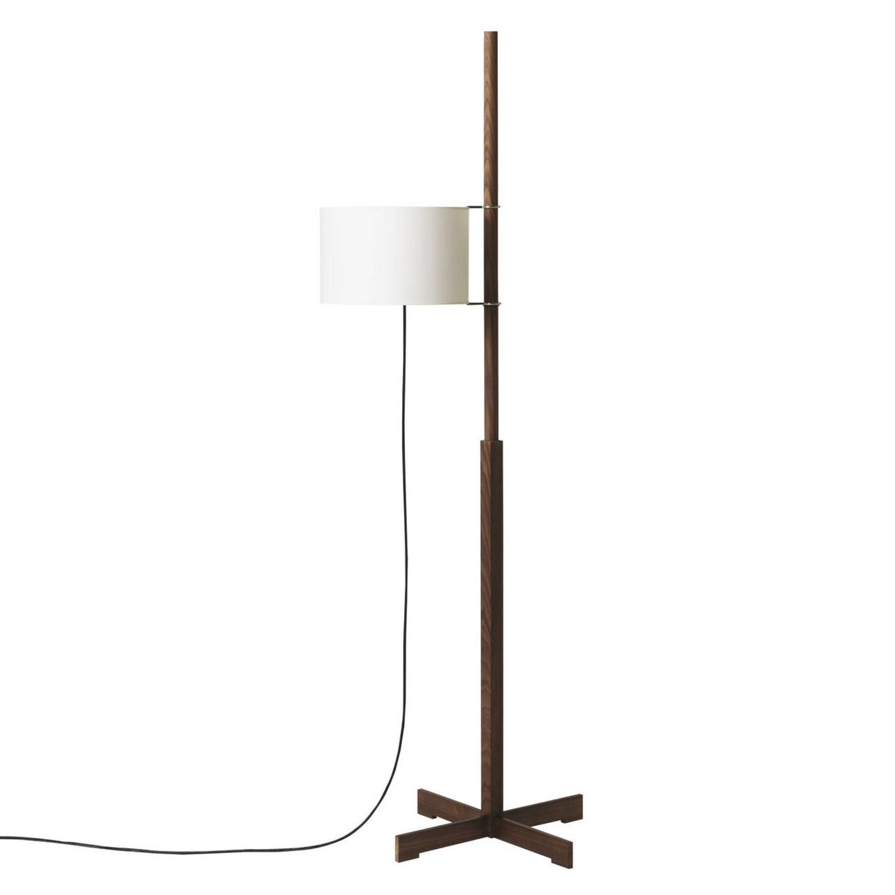 TMM Floor Lamp: White + Walnut