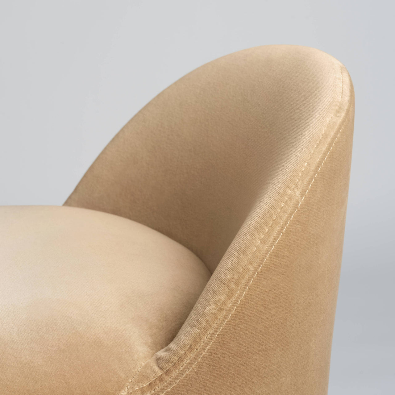 Tail Dining Chair: Low Back + Fully Upholstered