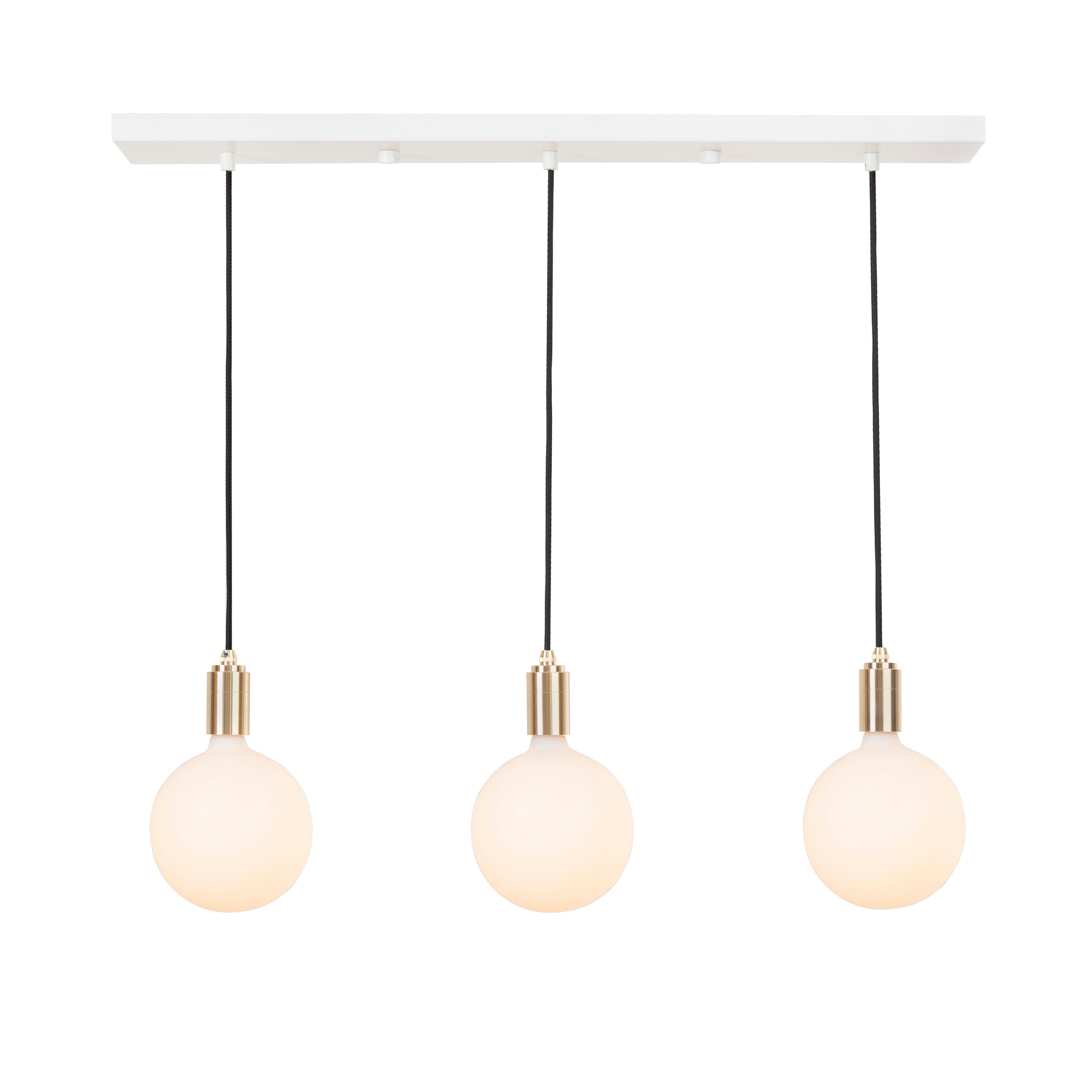 Linear Triple Pendant: With Sphere IV Bulb