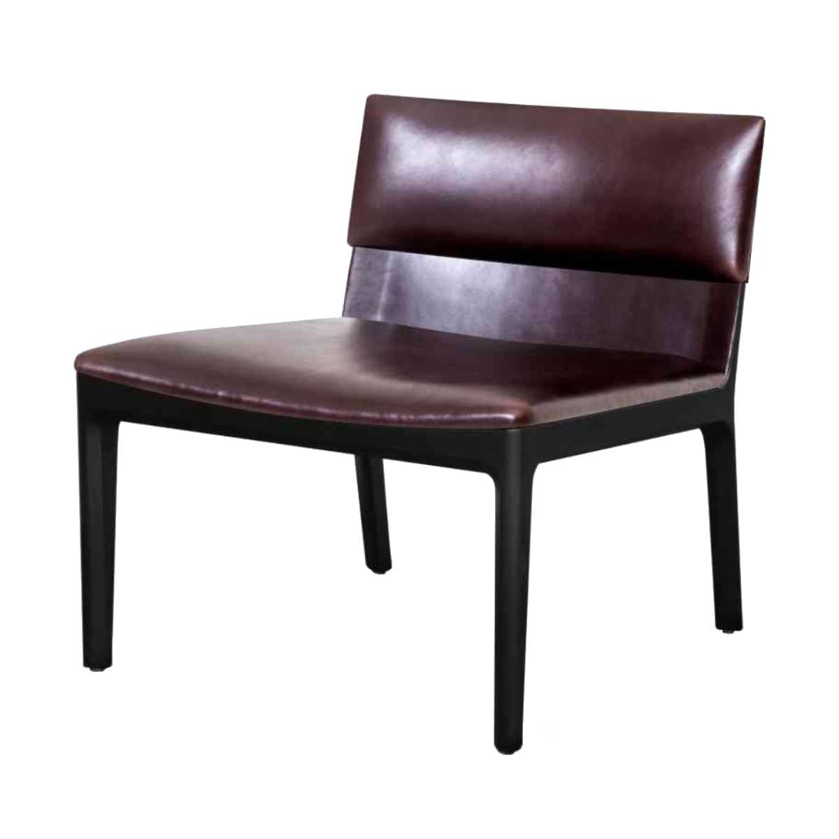 Taylor Lounge Armless Chair: Black Oak