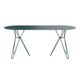 Tio Oval Dining Table: Blue Green