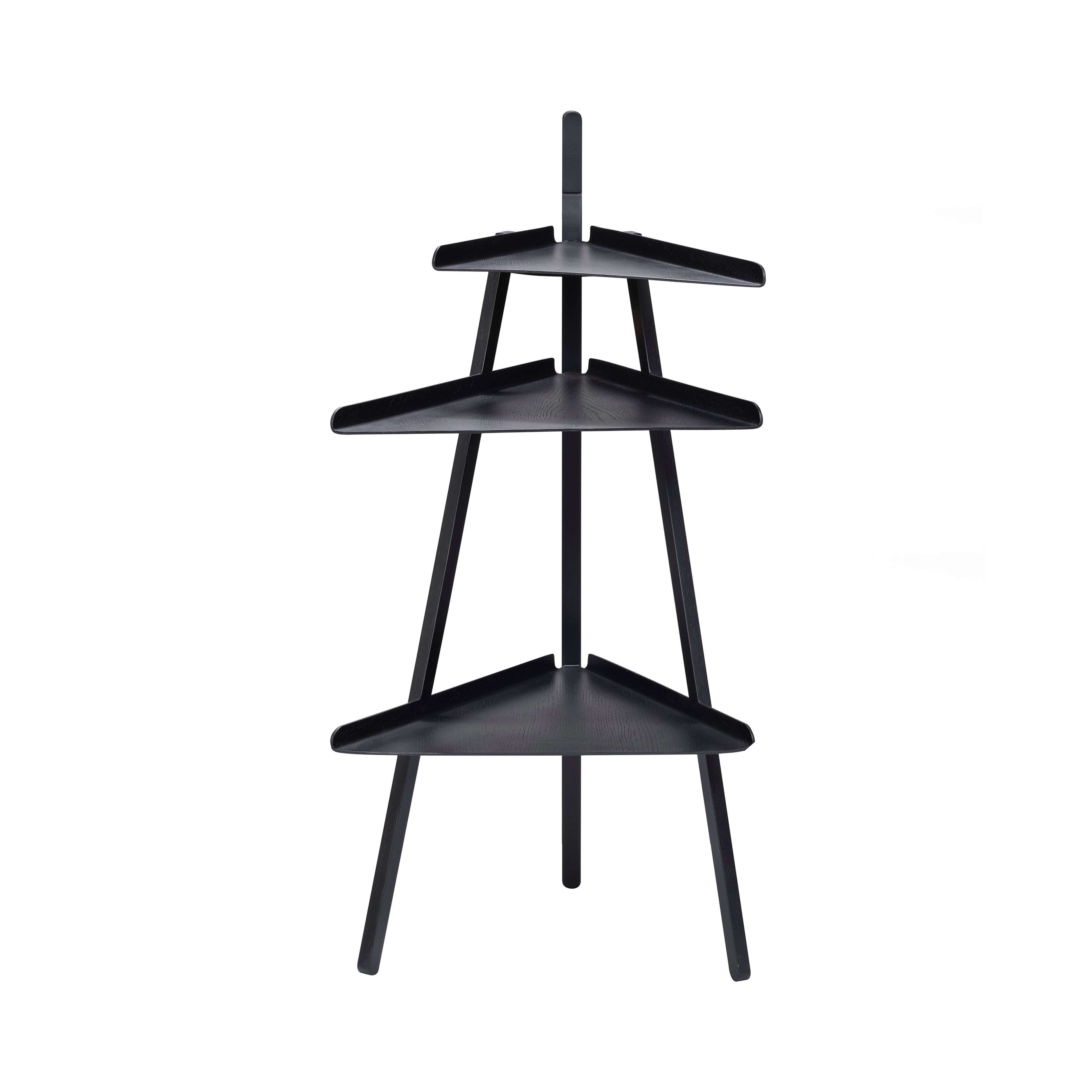 Trio Shelf: Black Stained Oak