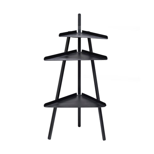 Trio Shelf: Black Lacquered Oak