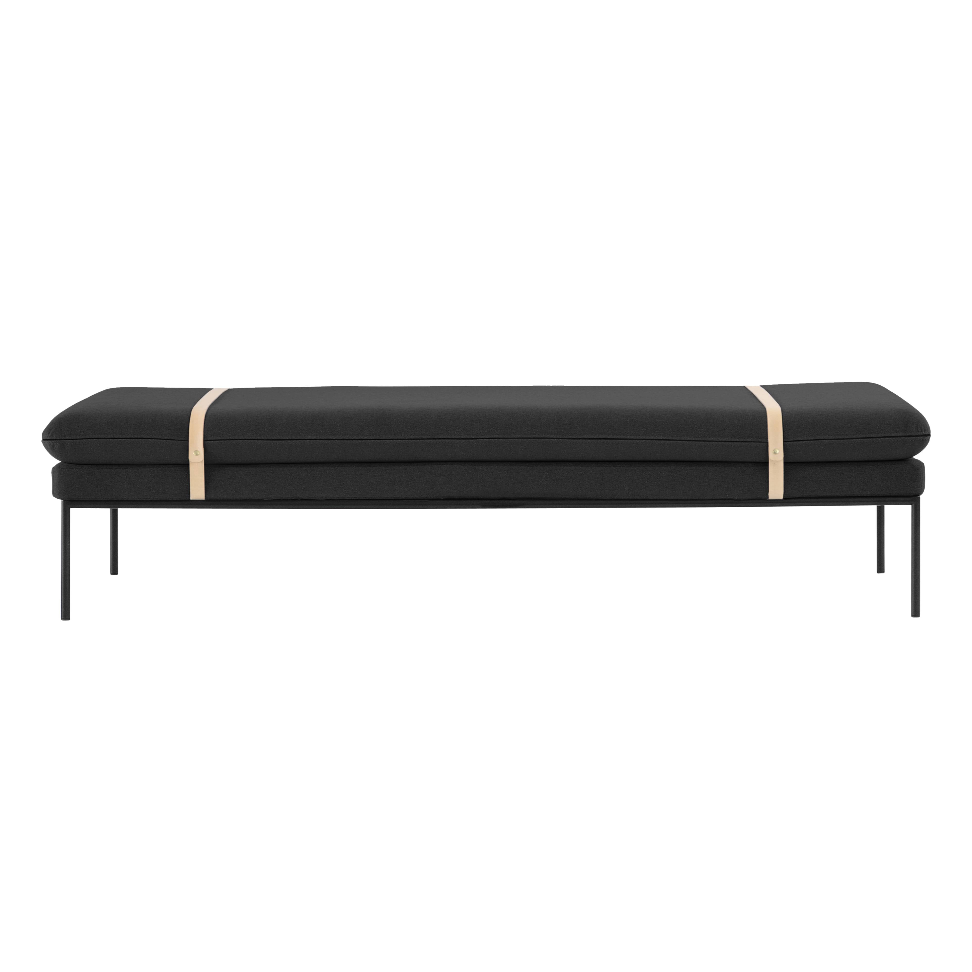 Turn Daybed: Black + With Natural Strap