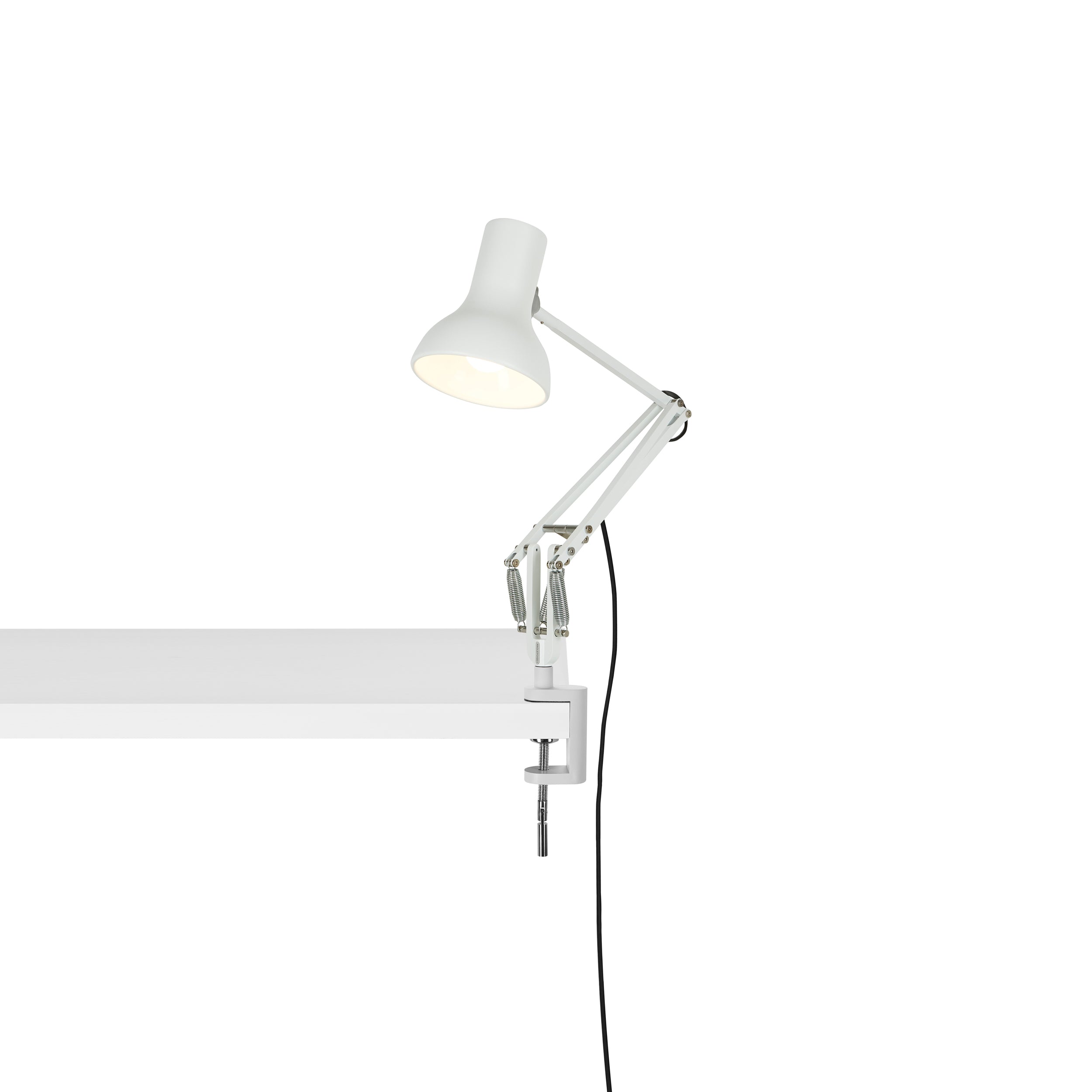 Type 75 Mini Desk Lamp with Clamp: Alpine White