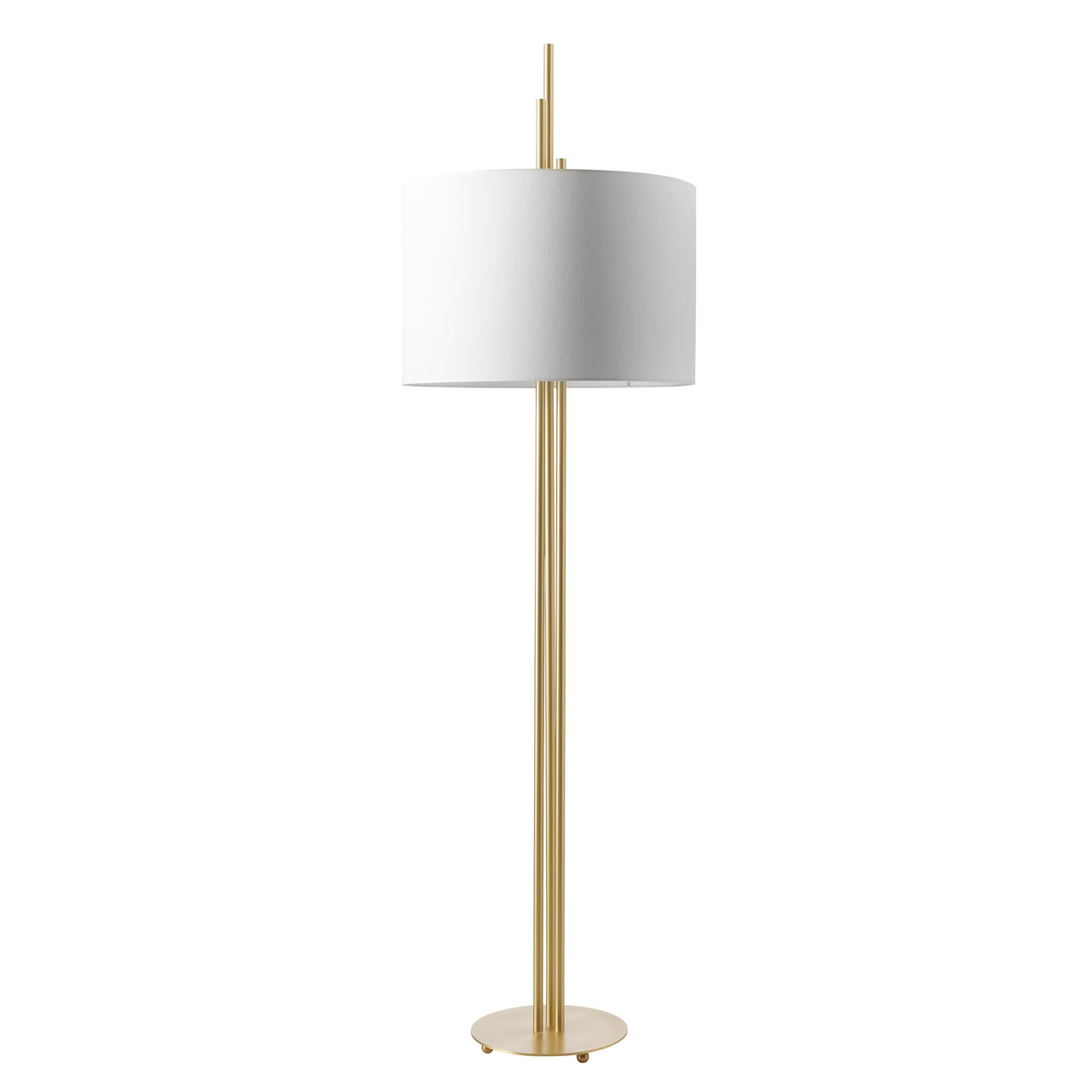 Upper Floor Lamp: Polished Brass + Grey