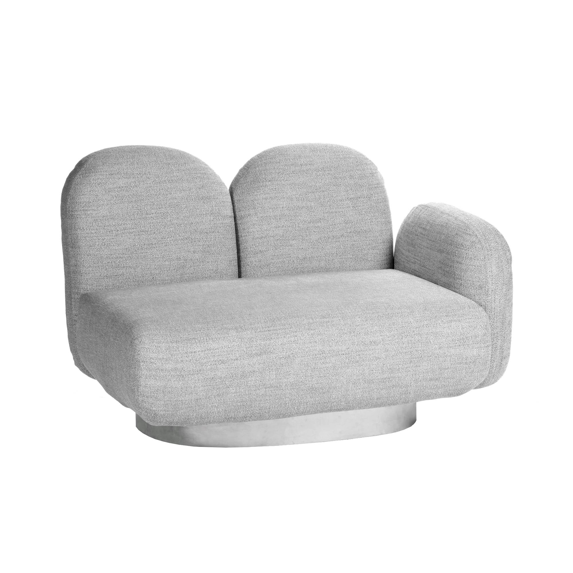 Assemble 1 Seat Sofa: Gijon Grey + With Left Arm