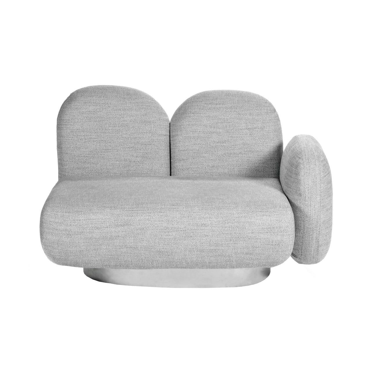 Assemble 1 Seat Sofa: Gijon Grey + With Right Arm