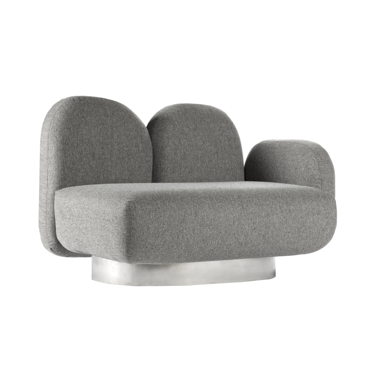 Assemble 1 Seat Sofa: Sevo Grey + With Right Arm