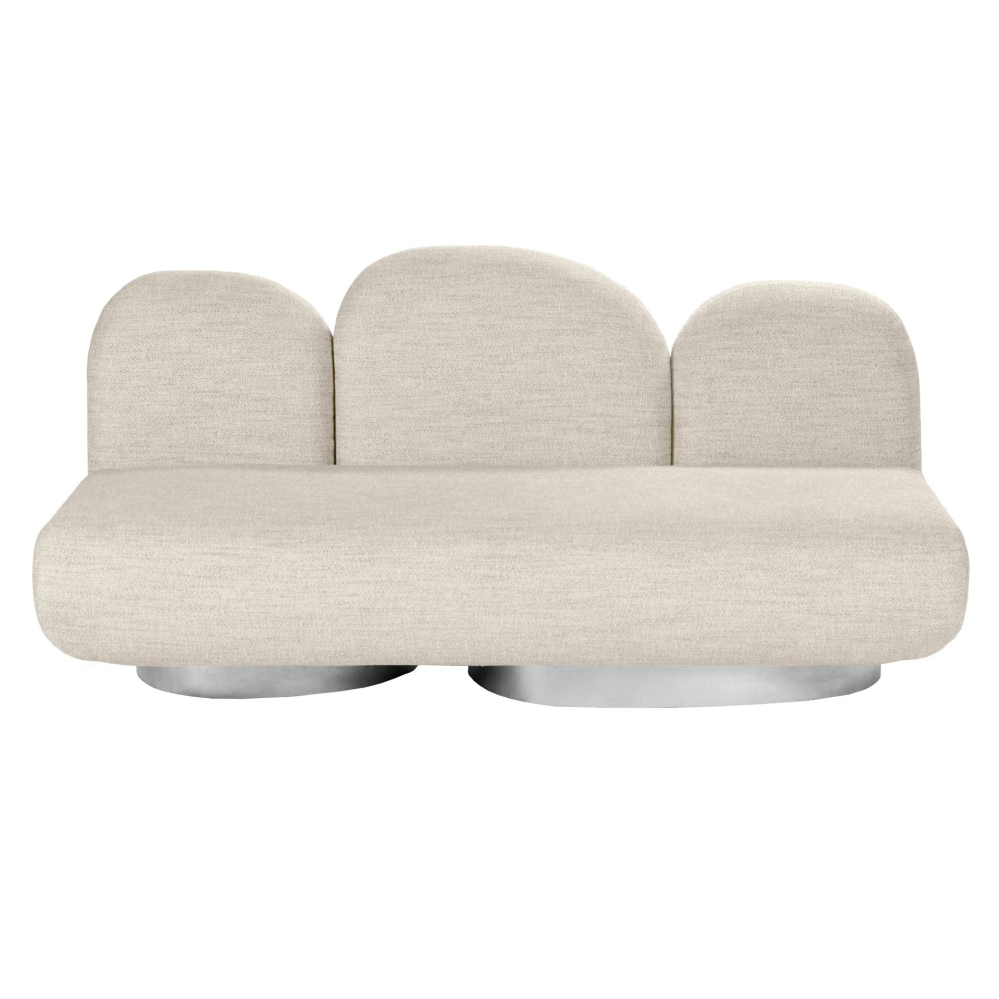 Assemble 2 Seat Sofa: Gijon Sand + Without Armrest