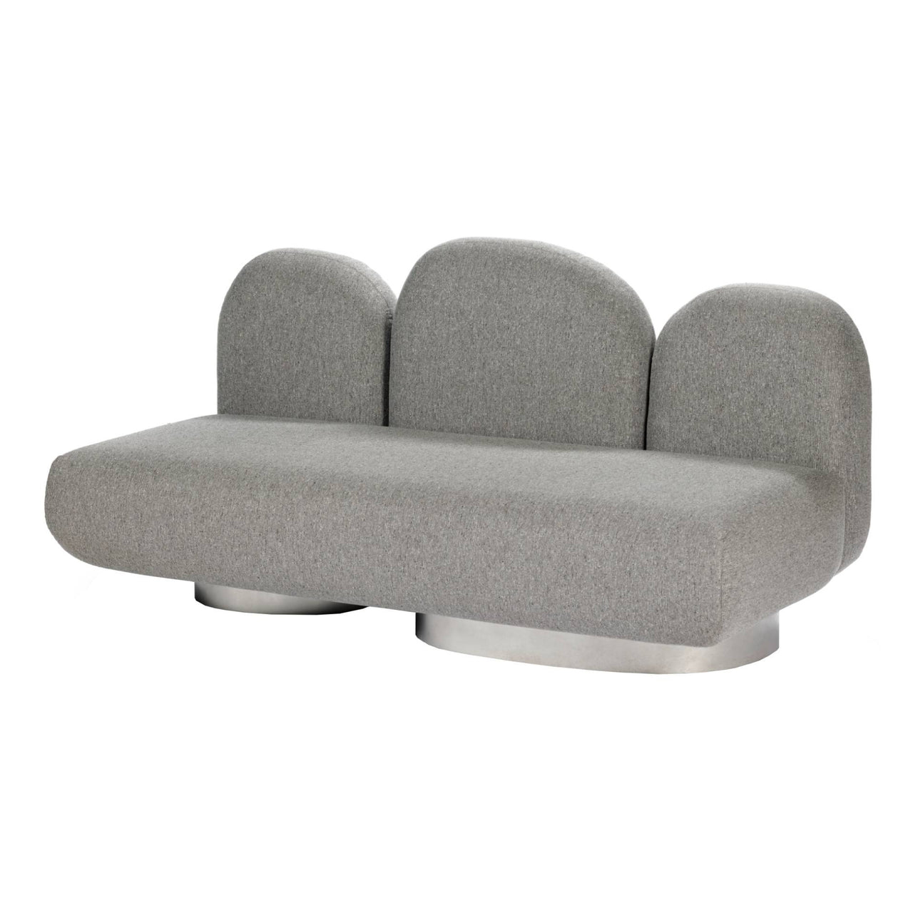 Assemble 2 Seat Sofa: Sevo Grey + Without Armrest