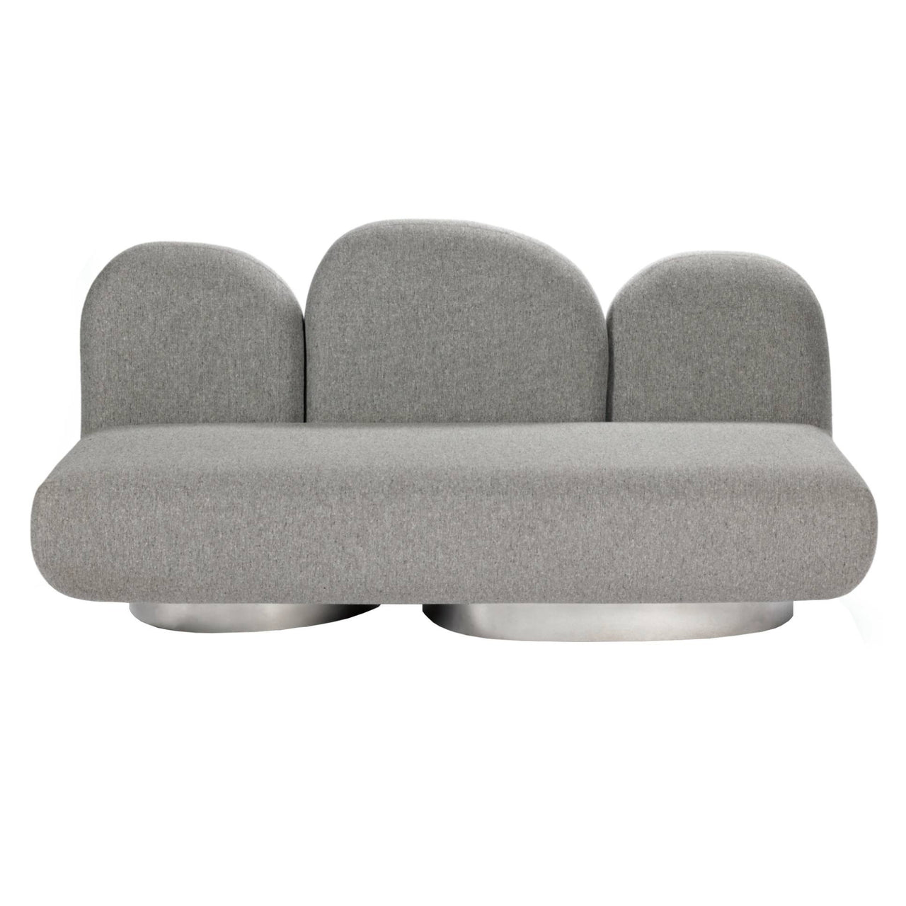 Assemble 2 Seat Sofa: Sevo Grey + Without Armrest