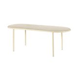 Wooden Table: Oval + Birch + Ivory