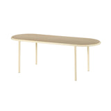 Wooden Table: Oval + Oak + Ivory