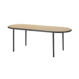 Wooden Table: Oval + Oak + Black