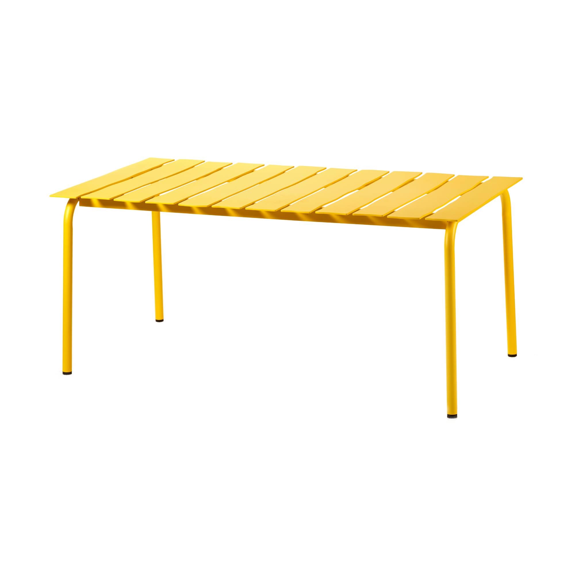 Aligned Outdoor Dining Table: Rectangle + Yellow