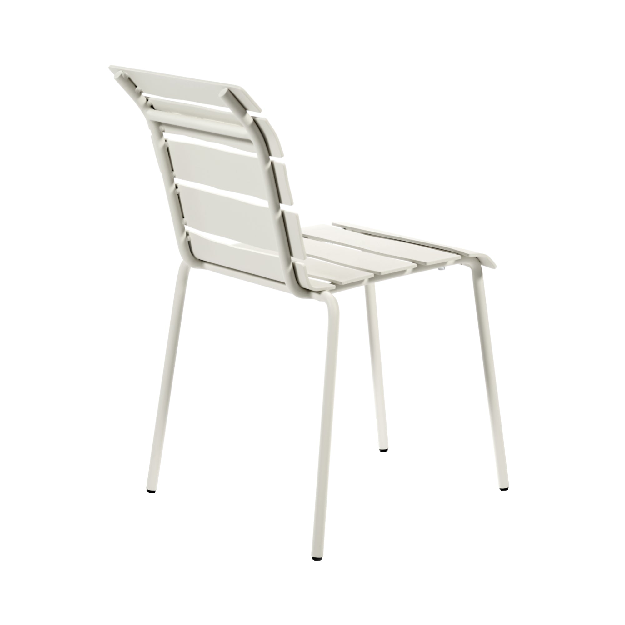 Aligned Outdoor Stacking Chair: Off-White + Without Arm
