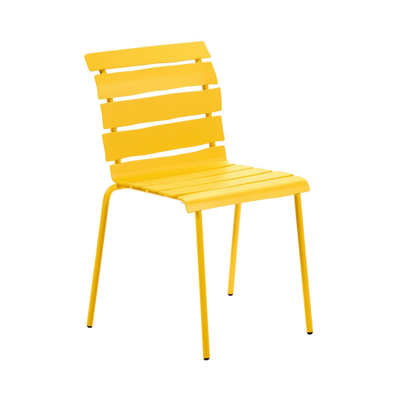 Aligned Outdoor Stacking Chair: Yellow + Without Arm