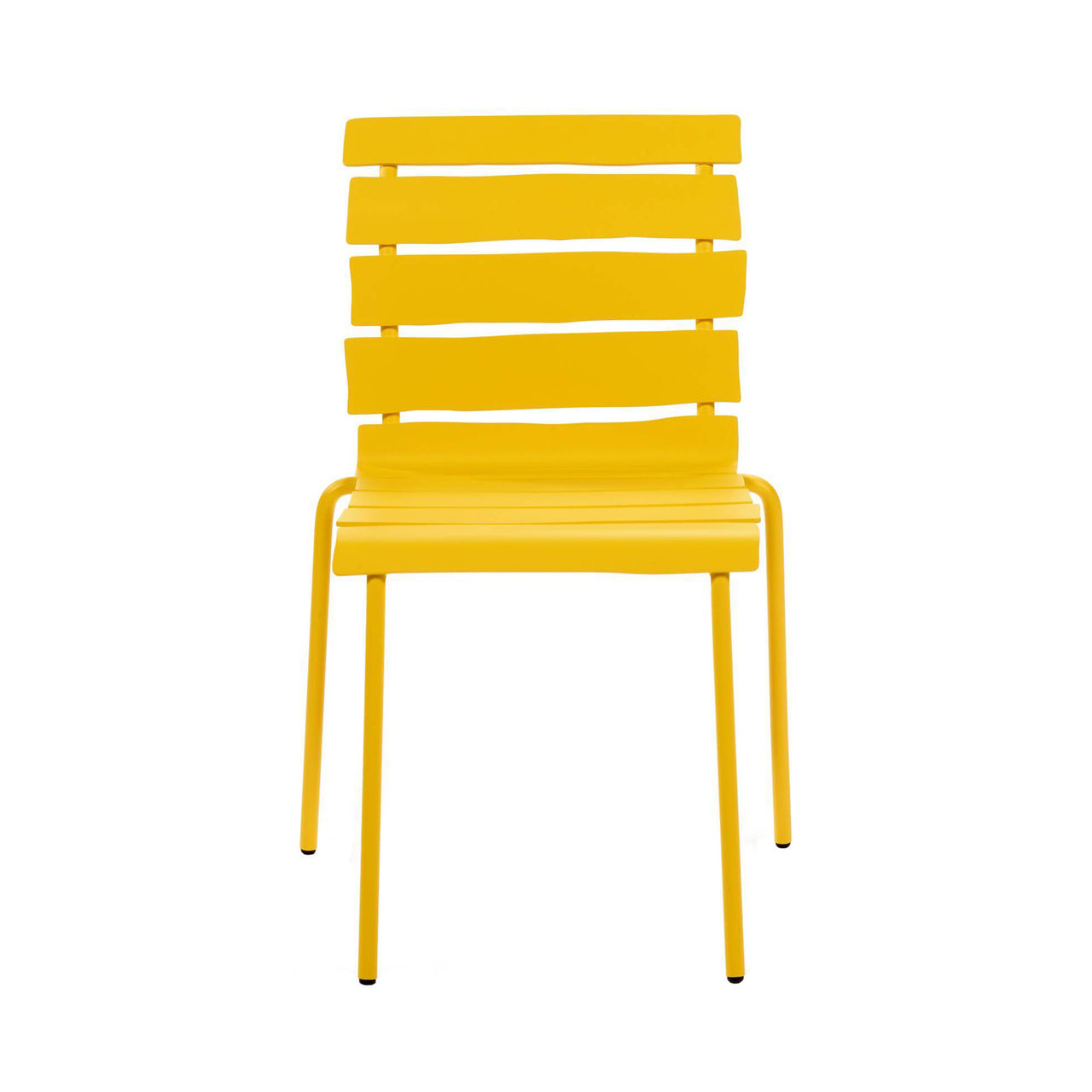 Aligned Outdoor Stacking Chair: Yellow + Without Arm