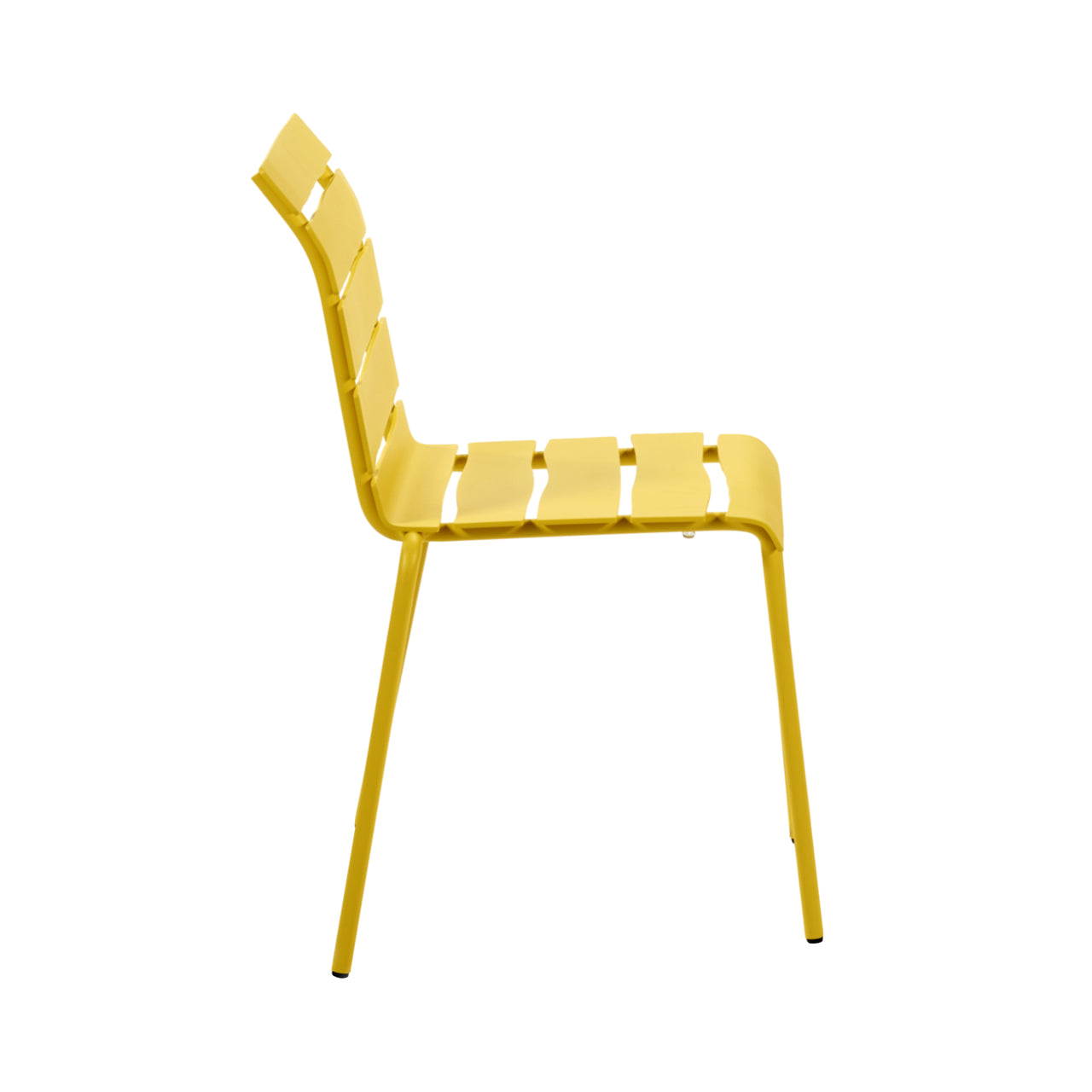 Aligned Outdoor Stacking Chair: Yellow + Without Arm