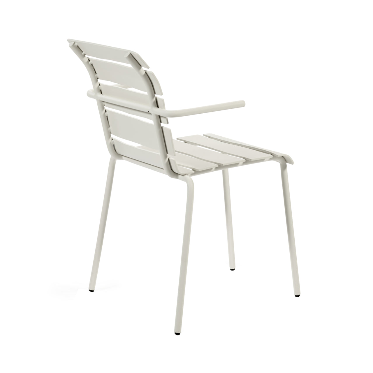 Aligned Outdoor Stacking Chair: Off-White + With Arm