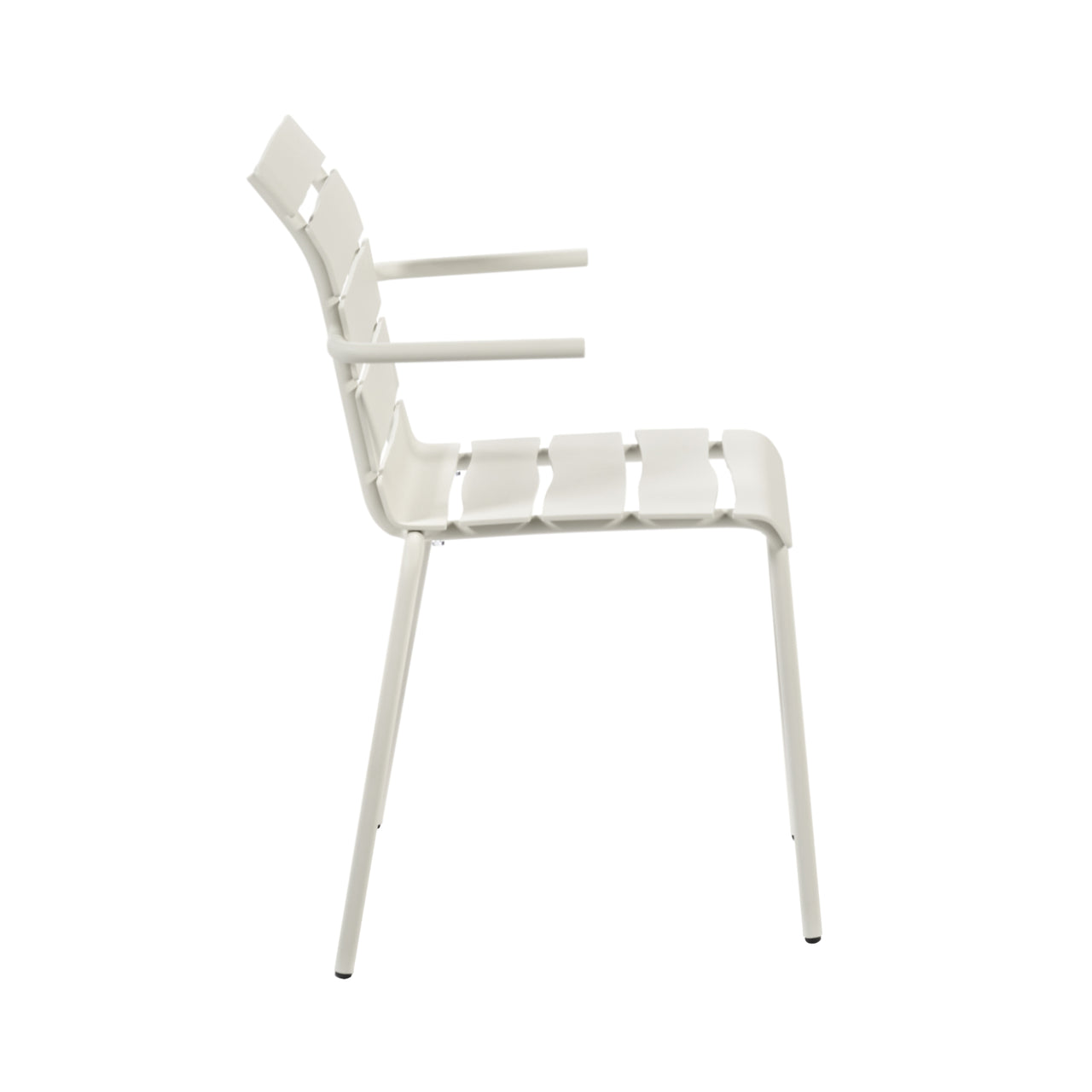 Aligned Outdoor Stacking Chair: Off-White + With Arm