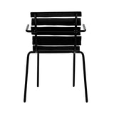 Aligned Outdoor Stacking Chair: Black + With Arm