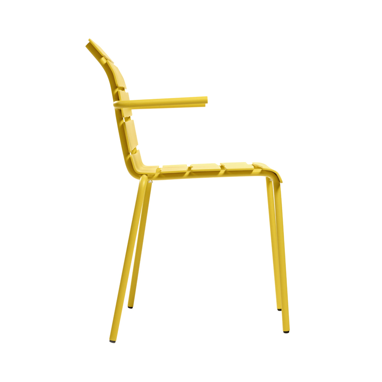 Aligned Outdoor Stacking Chair: Yellow + With Arm