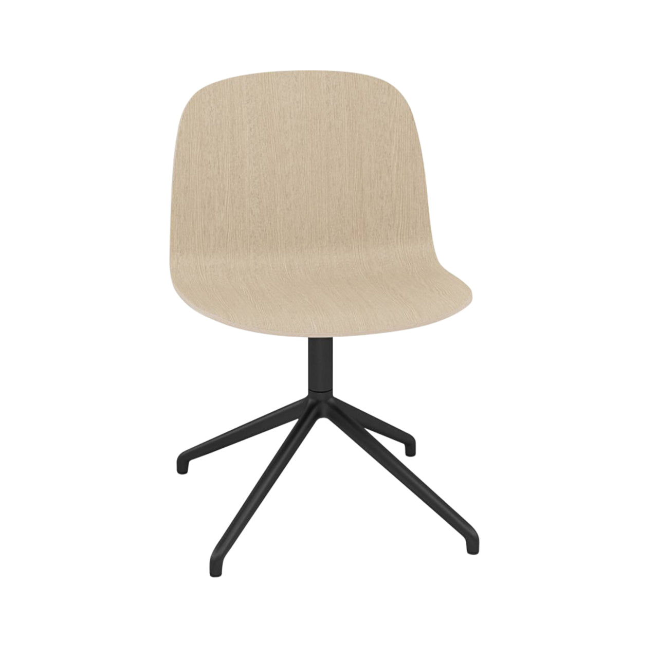 Visu Wide Chair: Swivel Base + Oak
