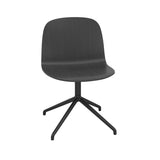 Visu Wide Chair: Swivel Base + Black