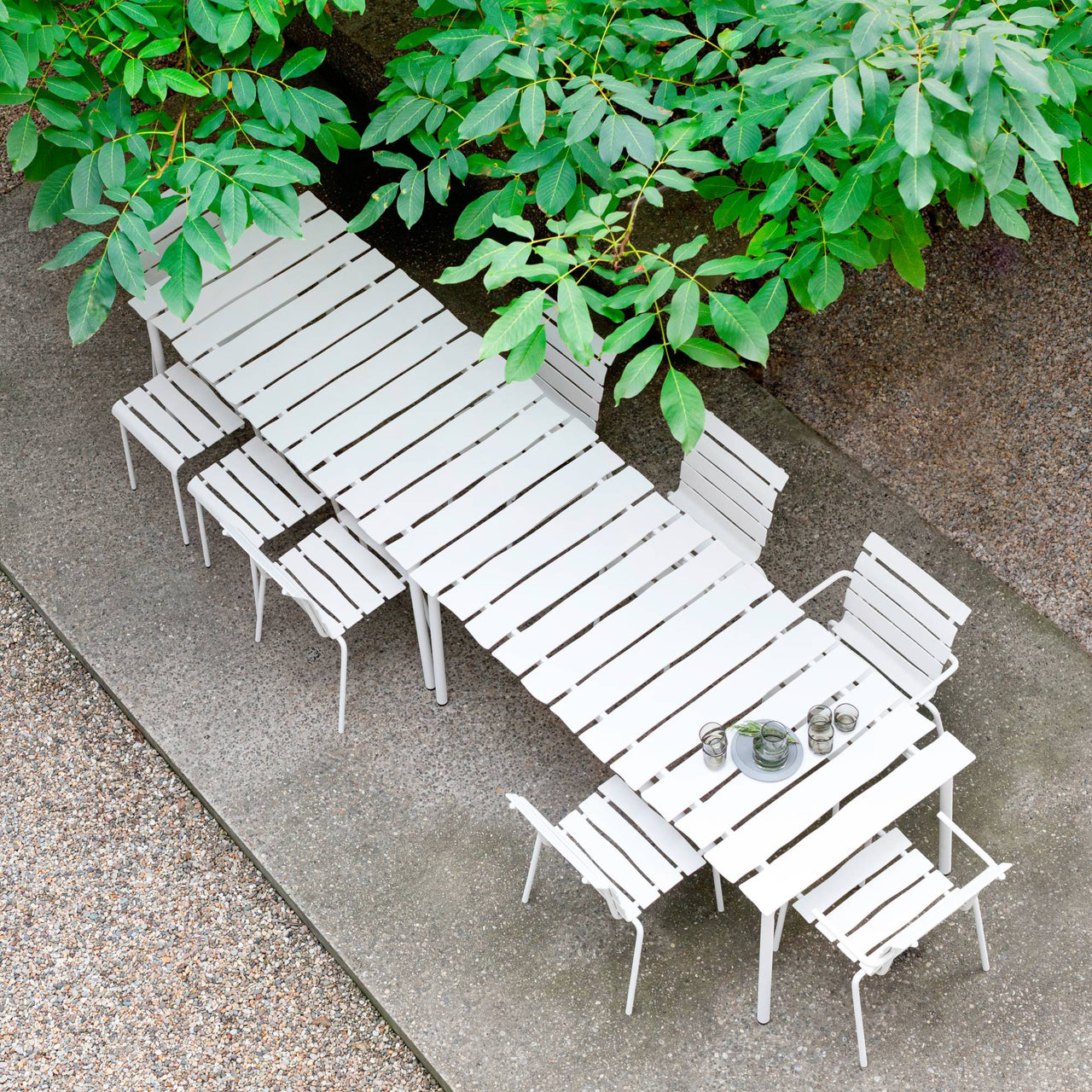 Aligned Outdoor Dining Table