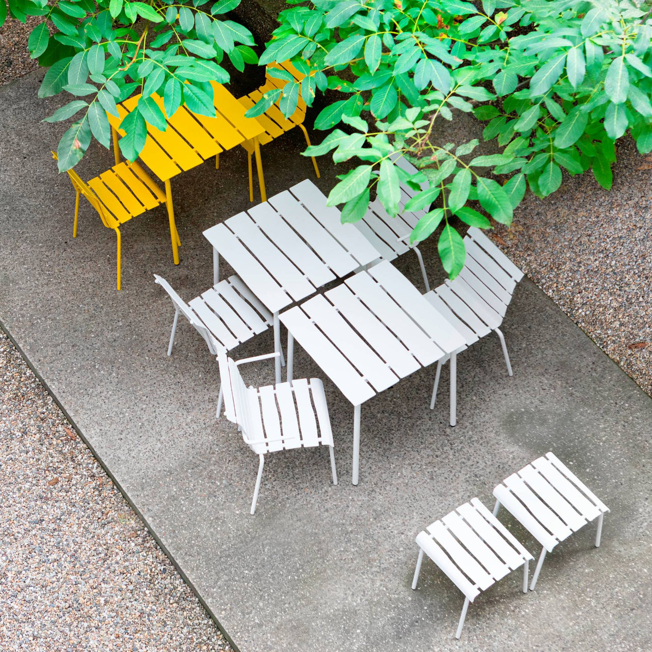 Aligned Outdoor Dining Table