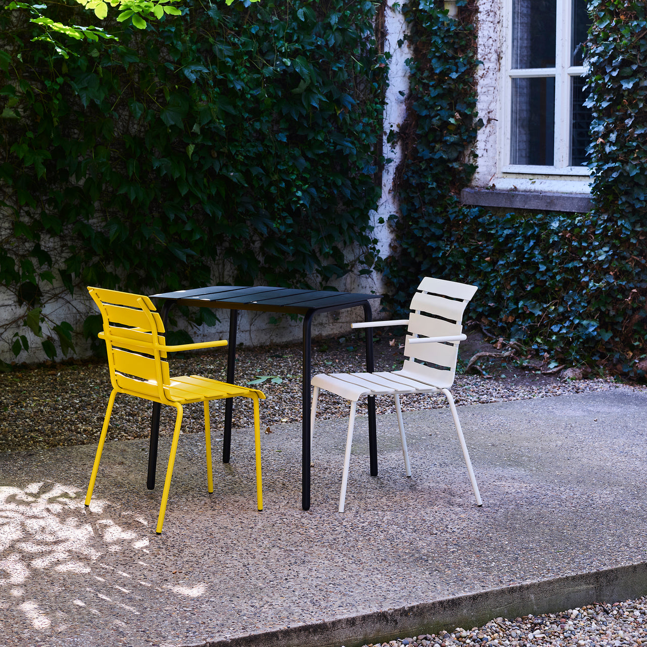 Aligned Outdoor Dining Table