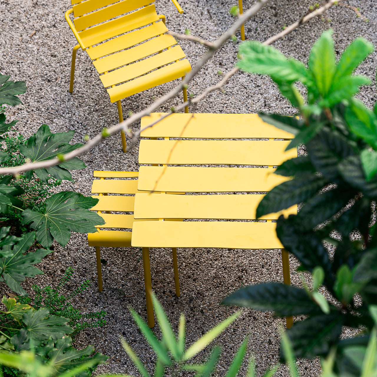 Aligned Outdoor Dining Table