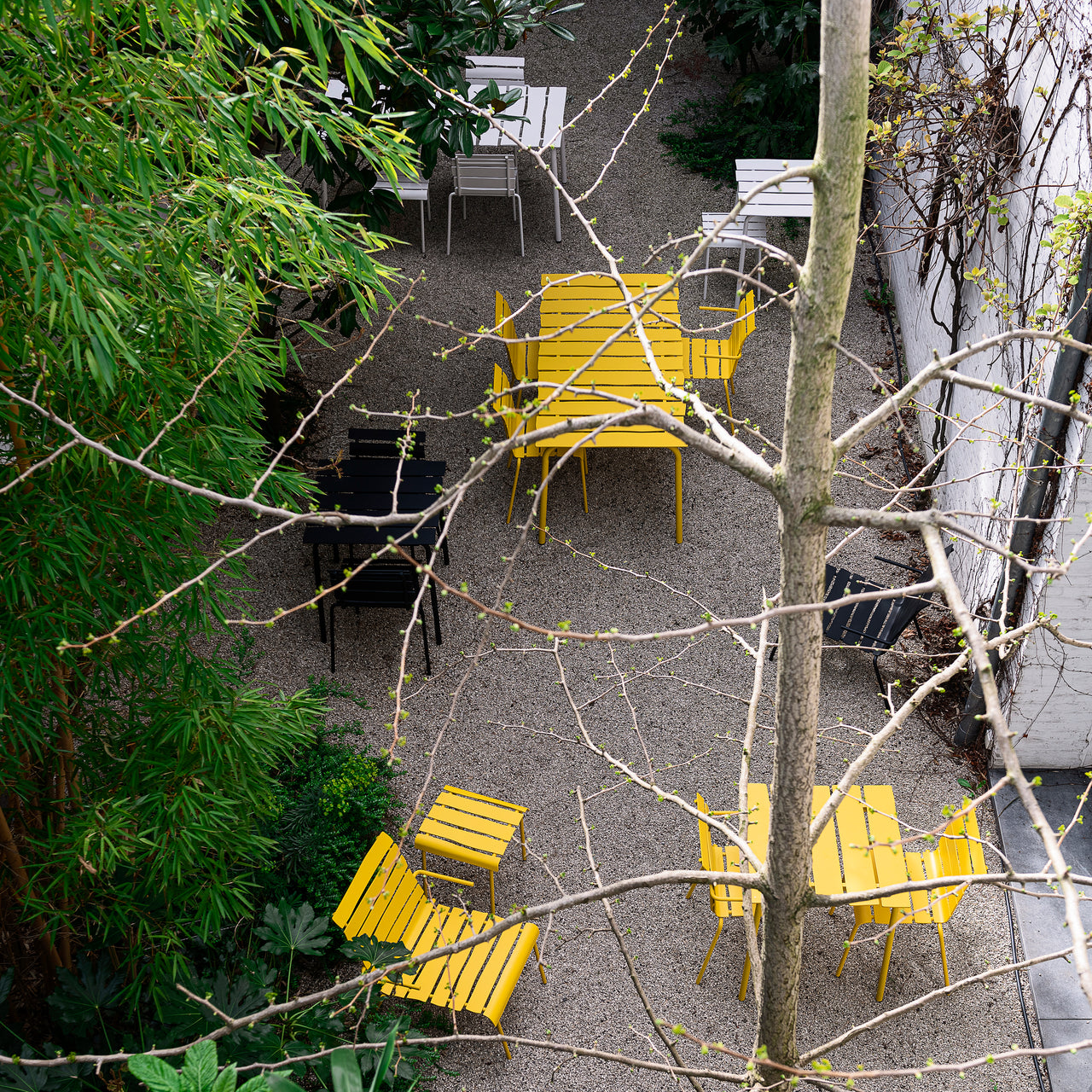 Aligned Outdoor Dining Table