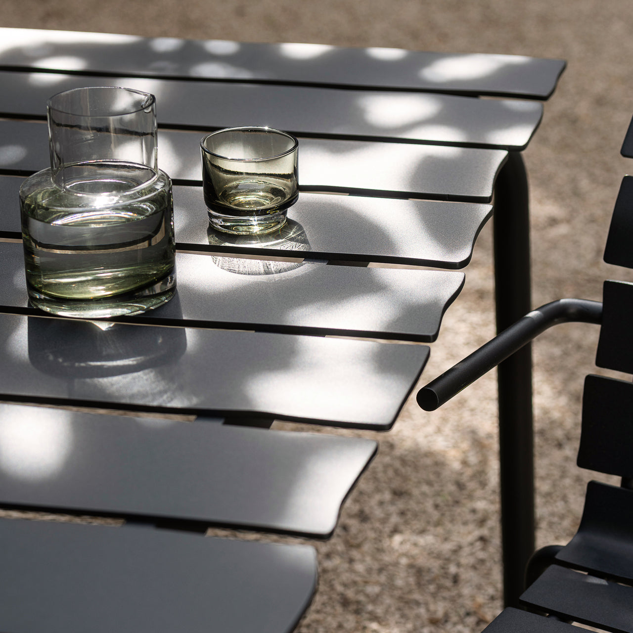 Aligned Outdoor Dining Table