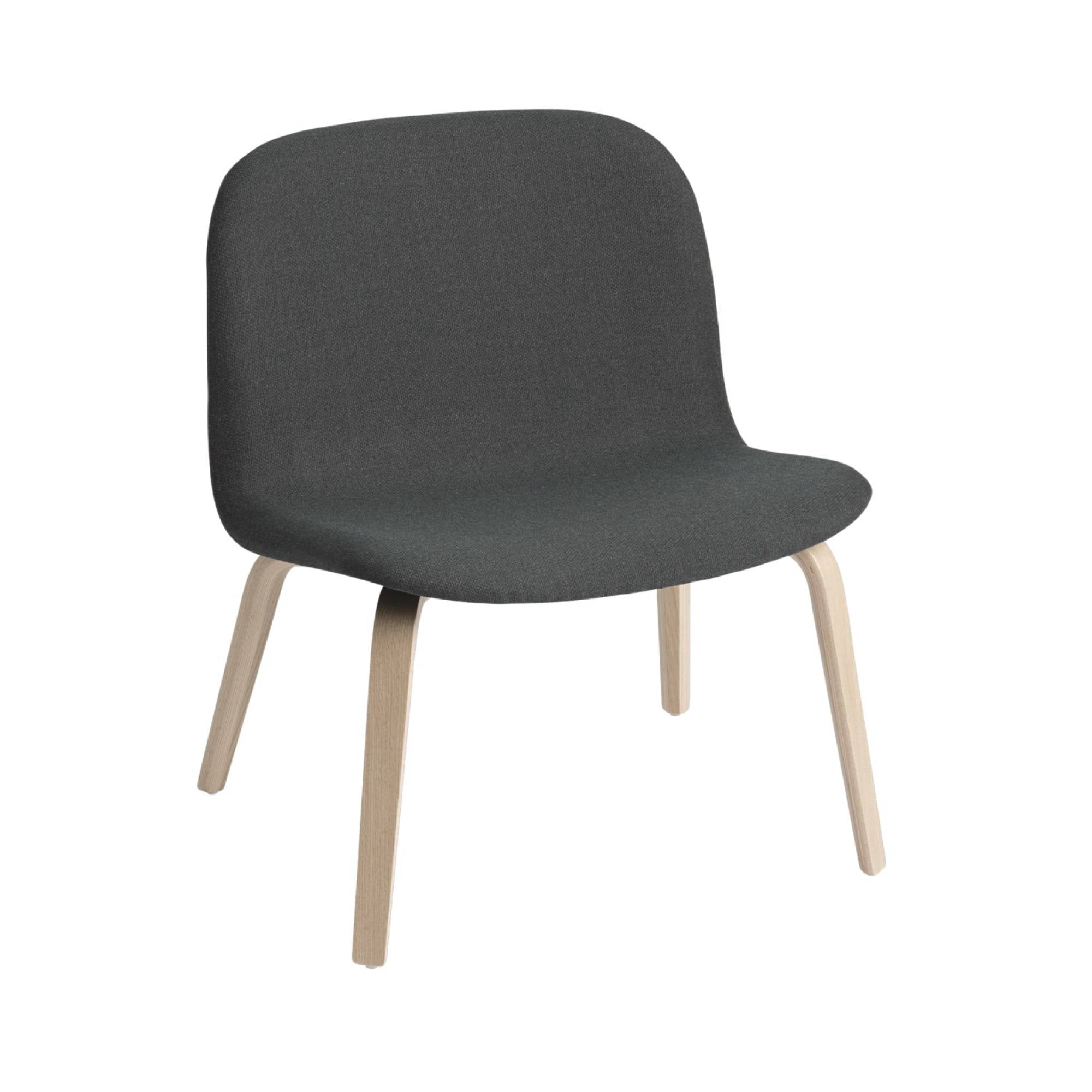 Visu Lounge Chair: Upholstered + Oak + Fiord 991