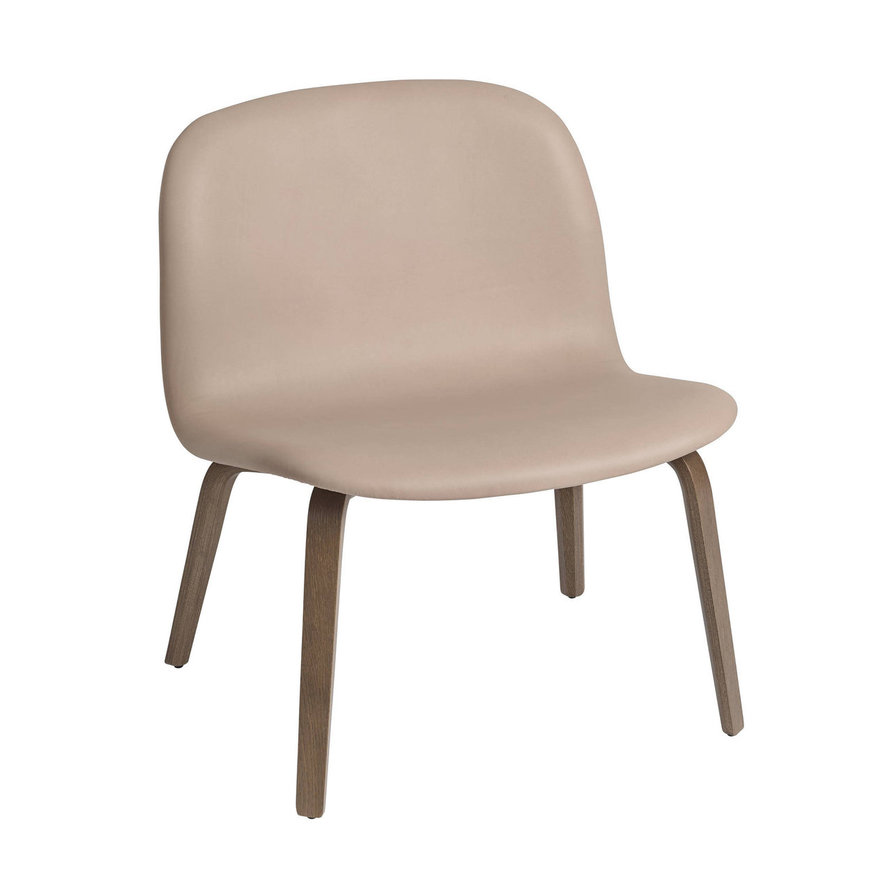 Visu Lounge Chair: Upholstered + Stained Dark Brown