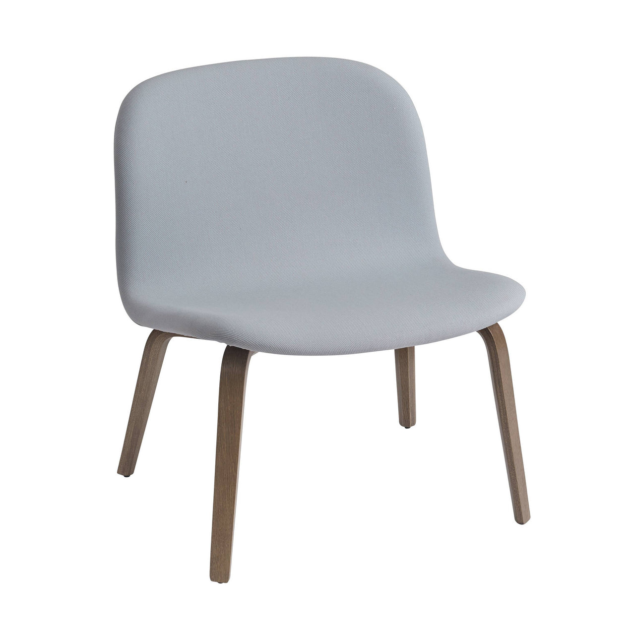 Visu Lounge Chair: Upholstered + Stained Dark Brown