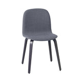 Visu Chair: Wood Base + Upholstered + Black